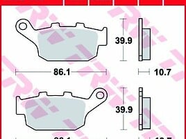 Stabdžių kaladėlės, Enduro Yamaha TDM parts