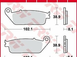 Stabdžių kaladėlės, Enduro Yamaha TDM parts