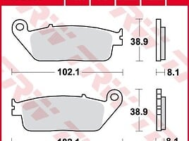 Stabdžių kaladėlės, Čioperis / Cruiser / Custom Kawasaki VN dalys