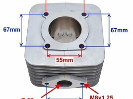 PIAGGIO AC 125cc cilindro komplektas, Scooter / moped Piaggio Typhoon parts