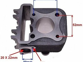 PIAGGIO / GILERA AC 50cc cilindro komplektas, Motoroleris / Mopedas Derbi Atlantis dalys