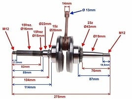 Alkūninis velenas YAMAHA Cygnus 125cc, Мотороллер / Мопед Yamaha Cygnus запчясти