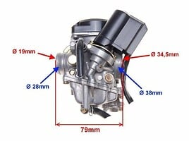 Karbiuratoriai GY6, Motoroleris / Mopedas Aprilia Leonardo dalys