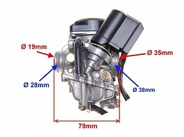 Karbiratoriai GY6 GY6 139QMB 4T, Motoroleris / Mopedas Aprilia Atlantic dalys