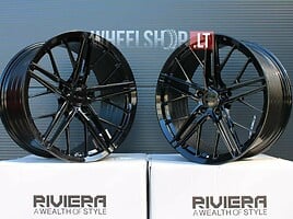 RIVIERA RF4 Gloss Black Flow Formed lengvojo lydinio R20 ratlankiai