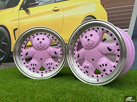 Autowheels Ronal Teddy Bear VW JDM Pink light alloy R15 rims