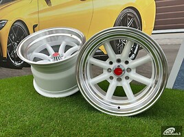 Autowheels Watanabe Rota style White lengvojo lydinio R15 ratlankiai