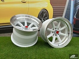 Autowheels Watanabe Rota style White lengvojo lydinio R15 ratlankiai