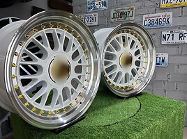 Autowheels BBS LM style BMW Audi MB White lengvojo lydinio R17 ratlankiai