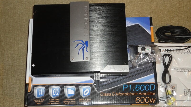 Nuotrauka 3 - Soundstream P1.600D mono D-class Garso stiprintuvas