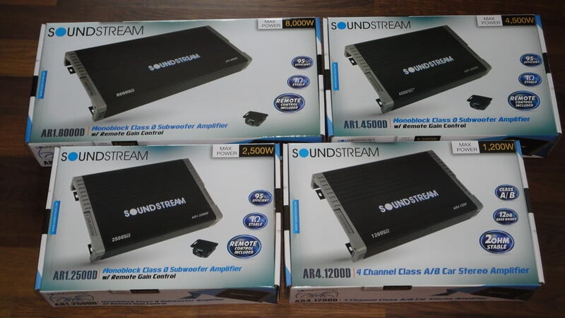 Nuotrauka 14 - Soundstream P1.600D mono D-class Garso stiprintuvas