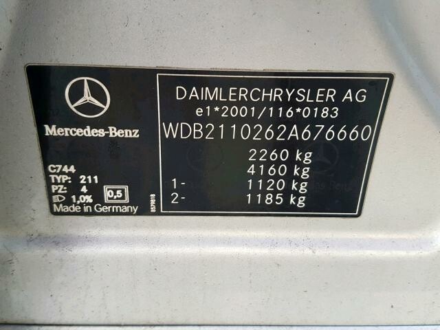 Nuotrauka 5 - Mercedes-Benz E 320 W211 2004 m dalys