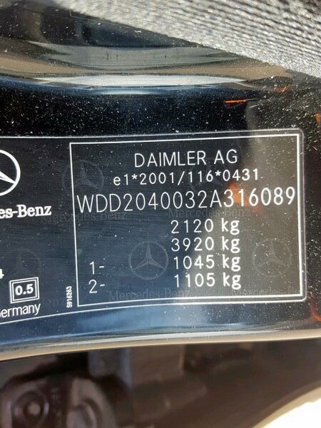 Nuotrauka 8 - Mercedes-Benz C 250 W204 2009 m dalys