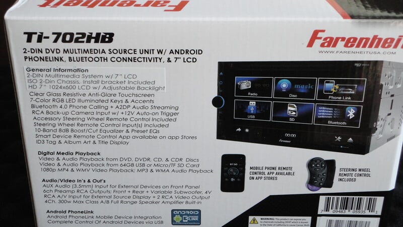 Photo 3 - Farenheit Ti-702HB Android 7" Multimedia