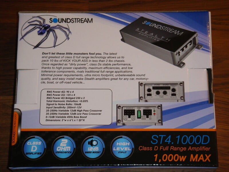 Nuotrauka 19 - Soundstream ST4.1000DB Bluetooth Garso stiprintuvas