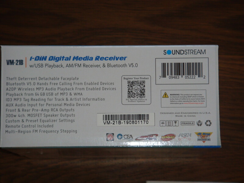 Фотография 9 - Soundstream VM-21B Bluetooth,USB CD/MP3 проигрыватель