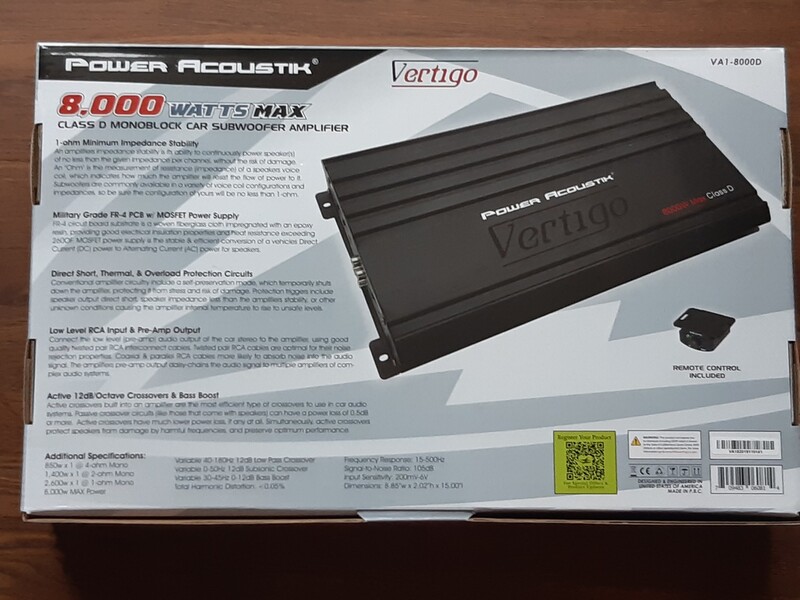 Photo 5 - Power Acoustik VA1-8000D Audio Amplifier