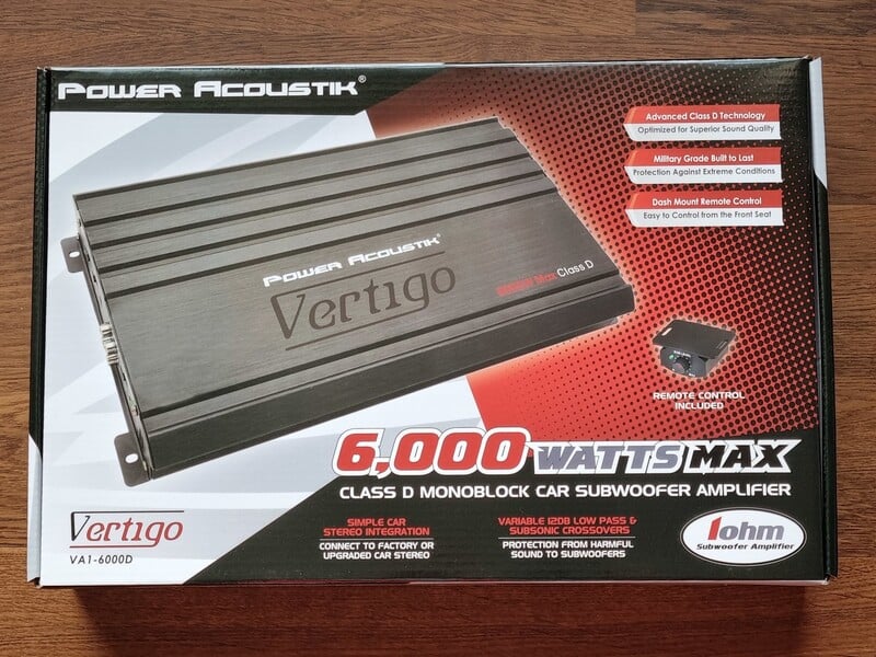 Nuotrauka 23 - Power Acoustik Vertigo VA1-1600D Garso stiprintuvas