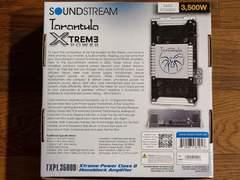 Nuotrauka 4 - Soundstream TXP1.3500D Garso stiprintuvas