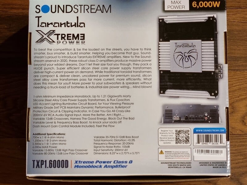 Nuotrauka 7 - Soundstream TXP1.3500D Garso stiprintuvas