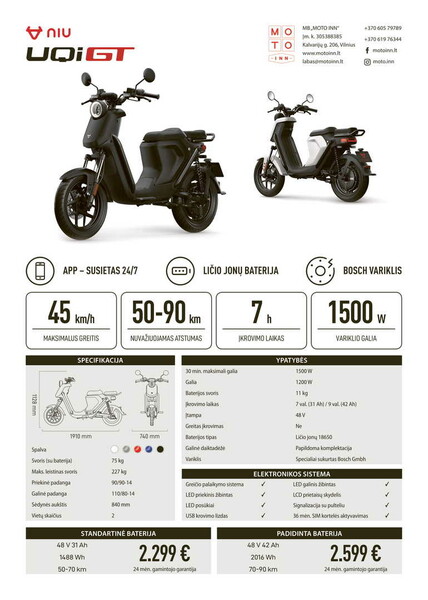 Photo 19 - NIU UQi GT 2022 y Scooter / moped