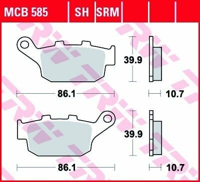 Photo 4 - Stabdžių kaladėlės, Enduro Yamaha TDM parts