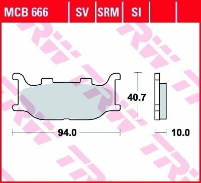 Photo 8 - Stabdžių kaladėlės, Enduro Yamaha TDM parts