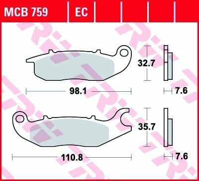 Photo 15 - Stabdžių kaladėlės, Enduro Yamaha TDM parts