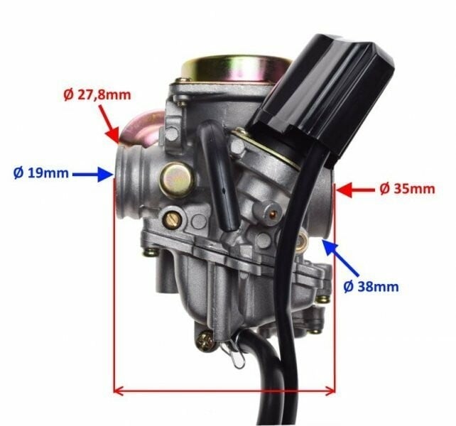 Nuotrauka 4 - Karbiratoriai GY6 GY6 139QMB 4T, Motoroleris / Mopedas Aprilia Atlantic dalys