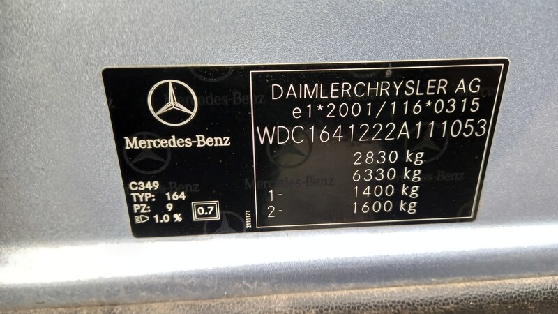 Nuotrauka 12 - Mercedes-Benz Ml Klasė 2006 m dalys