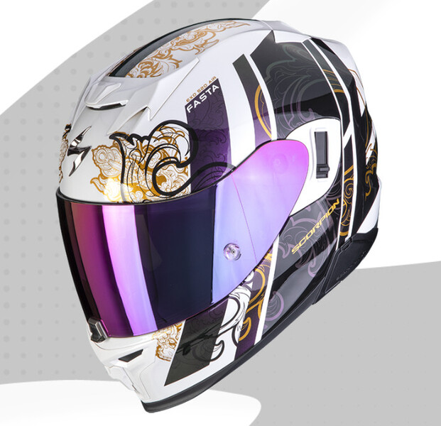 Photo 12 - Helmets Scorpion EXO-520 EVO white moto