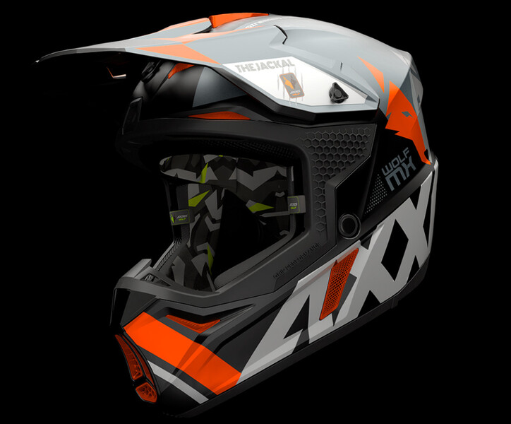 Helmets AXXIS mx wolf fluo orange moto