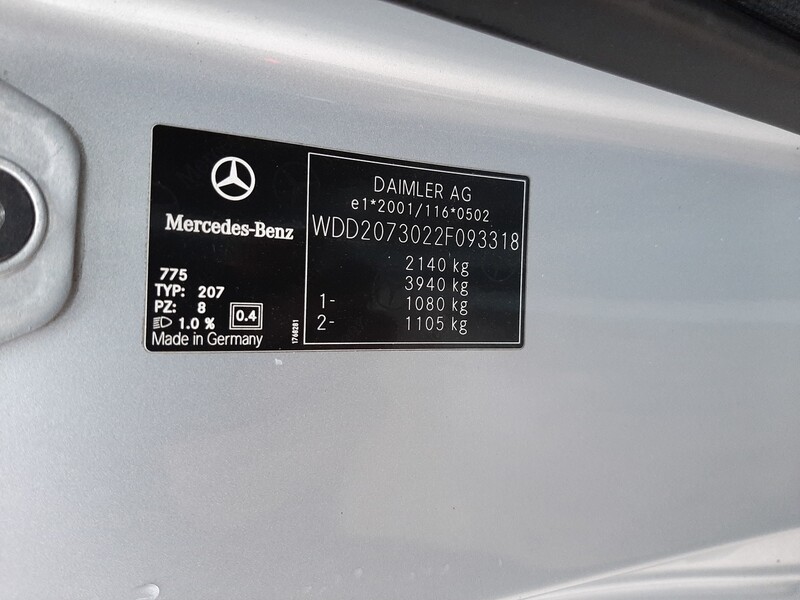 Nuotrauka 9 - Mercedes-Benz E Klasė 2010 m dalys