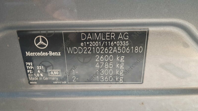 Nuotrauka 13 - Mercedes-Benz S 350 W221 2012 m dalys