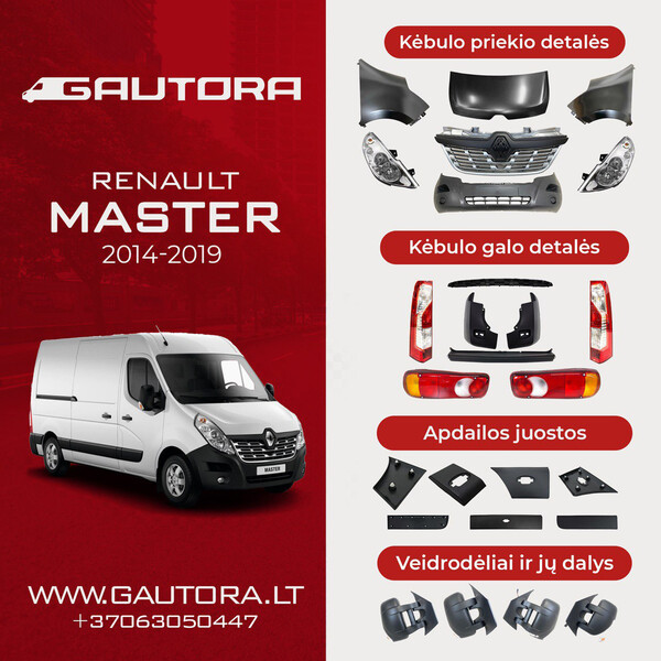 Nuotrauka 1 - Priekio detalių komplektas, Renault Master 2015 m