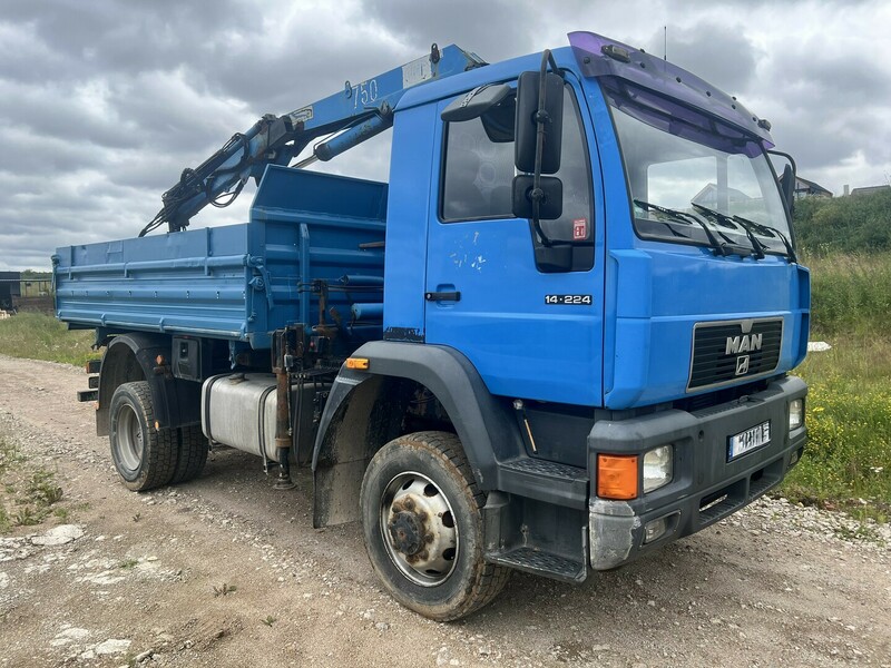 MAN 14.224; L-80 1998 y Dump truck with crane