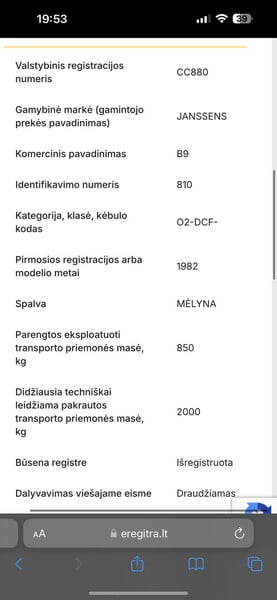 Nuotrauka 10 - Tauras 1982 m Priekaba automobiliui vežti