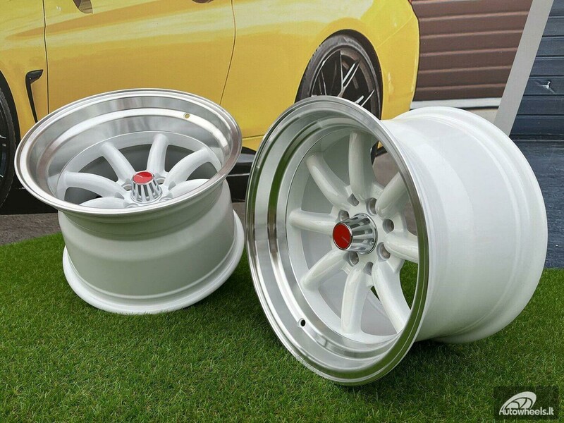 Nuotrauka 4 - Autowheels Watanabe Rota style White lengvojo lydinio R15 ratlankiai