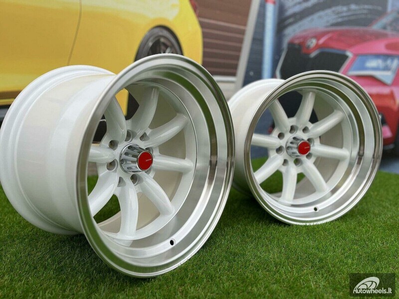 Nuotrauka 15 - Autowheels Watanabe Rota style White lengvojo lydinio R15 ratlankiai