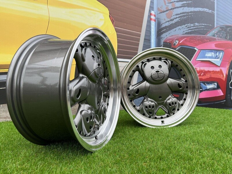 Nuotrauka 15 - Autowheels Ronal Teddy Bear VW JDM Grey lengvojo lydinio R15 ratlankiai