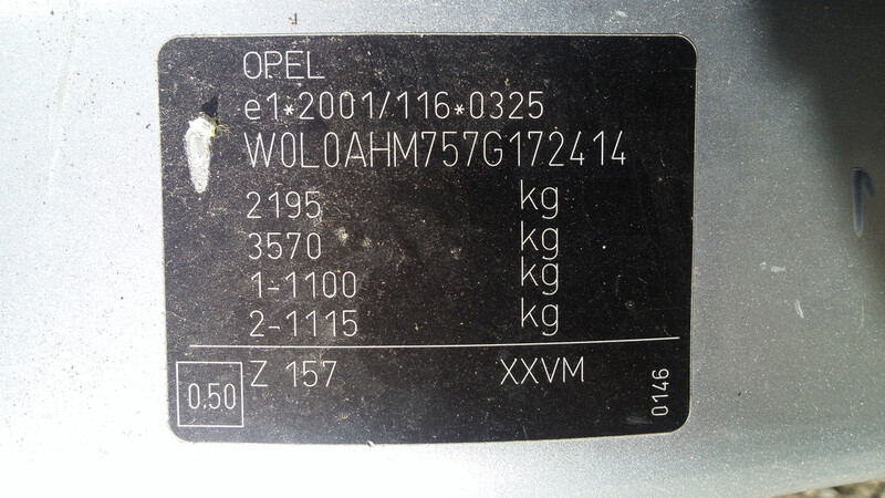 Nuotrauka 9 - Opel Zafira B 2007 m dalys
