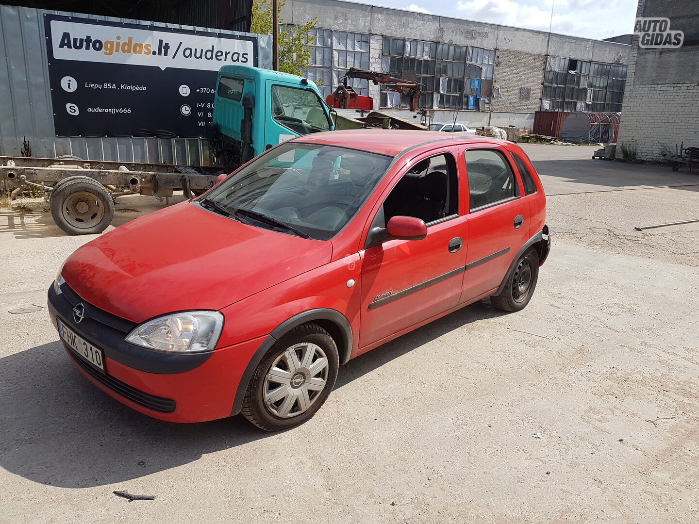 Opel Corsa C 1.2 BENZINAS 55 KW 2002 m dalys