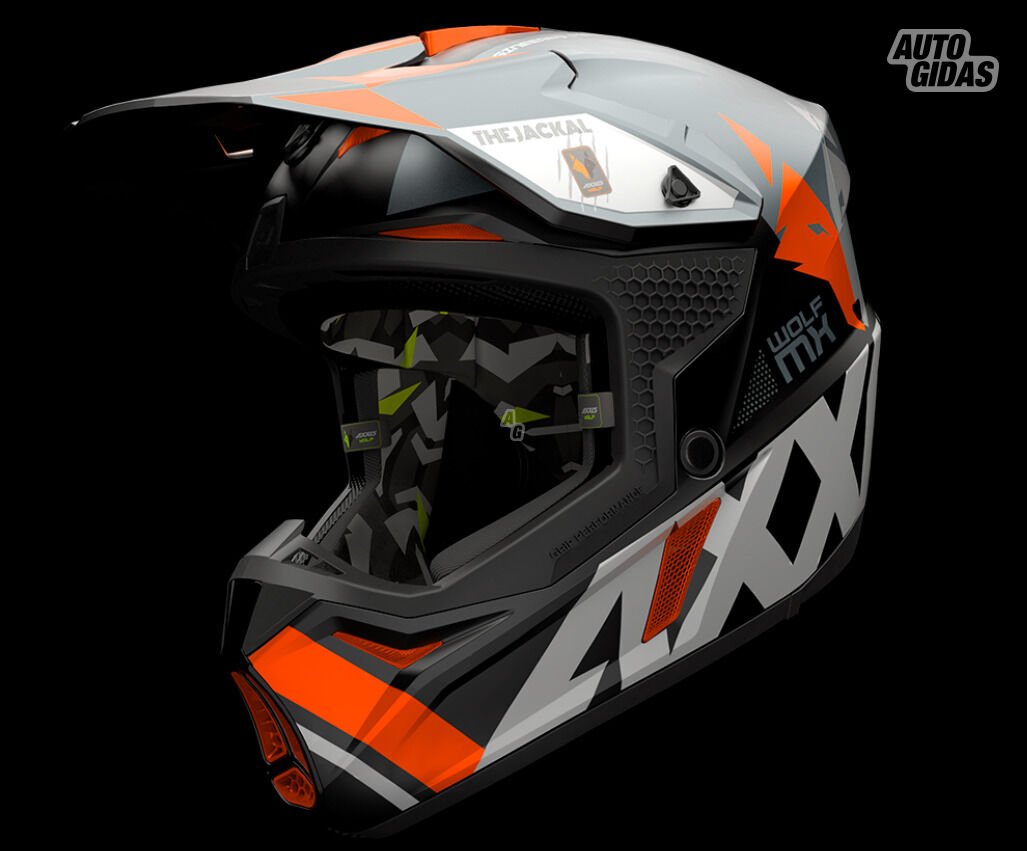 Helmets AXXIS mx wolf fluo orange moto