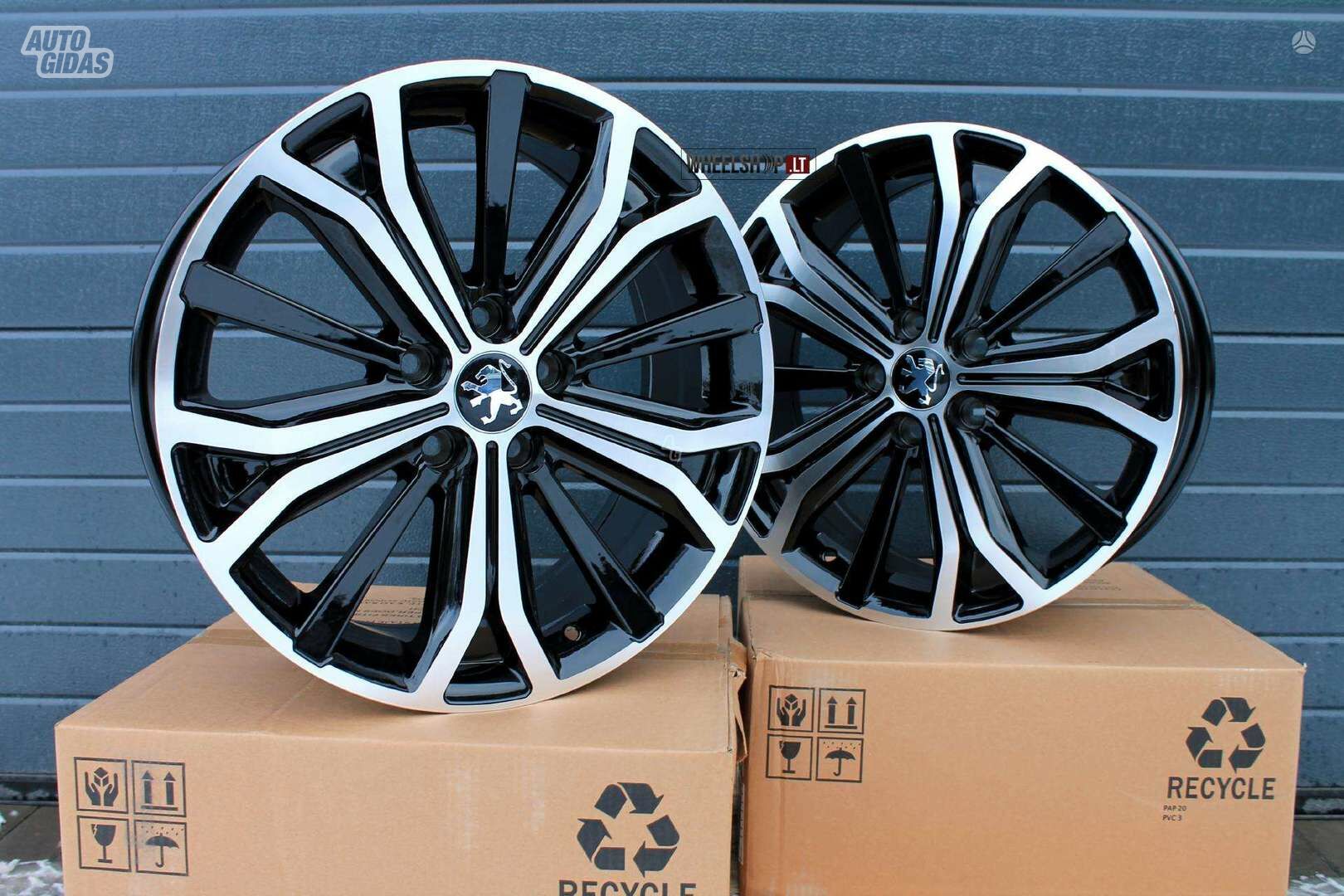 GT591 Style Black Polished rims