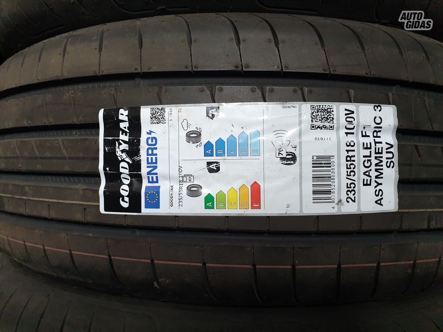Goodyear Asymetric5 8mm R18 summer tyres passanger car