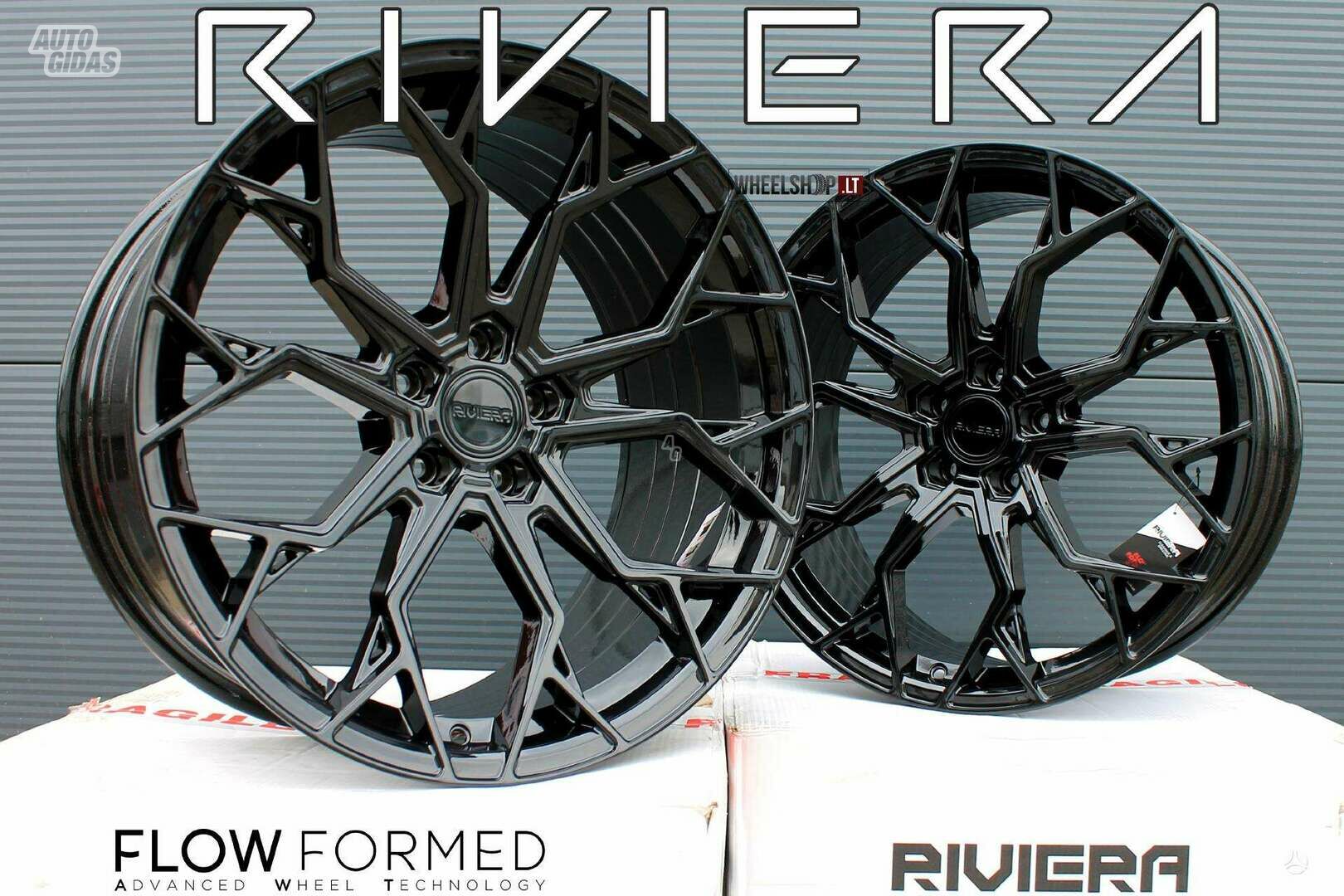 RF5 Gloss Black Flow Formed rims