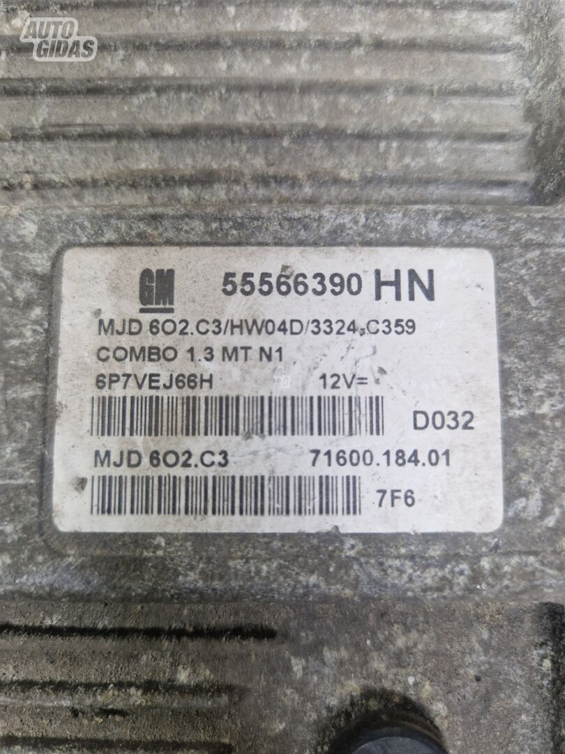 Variklio valdymo blokas, 55566390HN, Opel Combo 2007 г