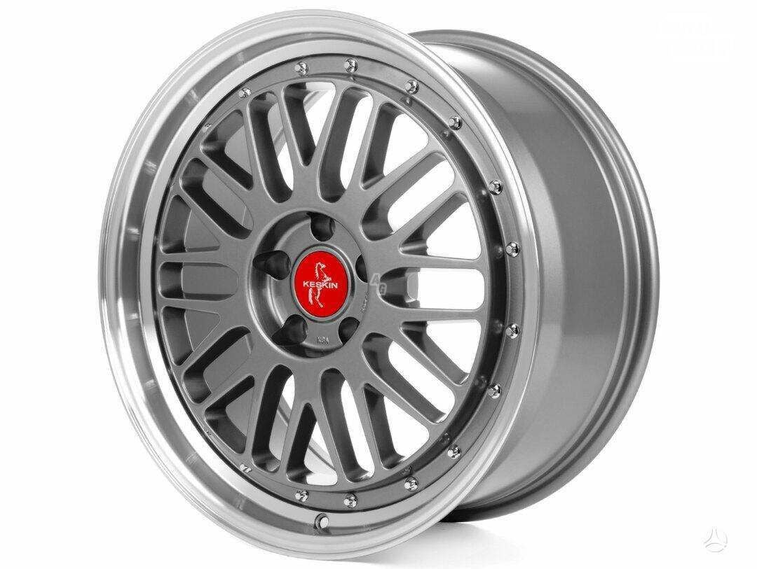 Keskin KT22 Titan Grey Lip Polish light alloy R19 rims