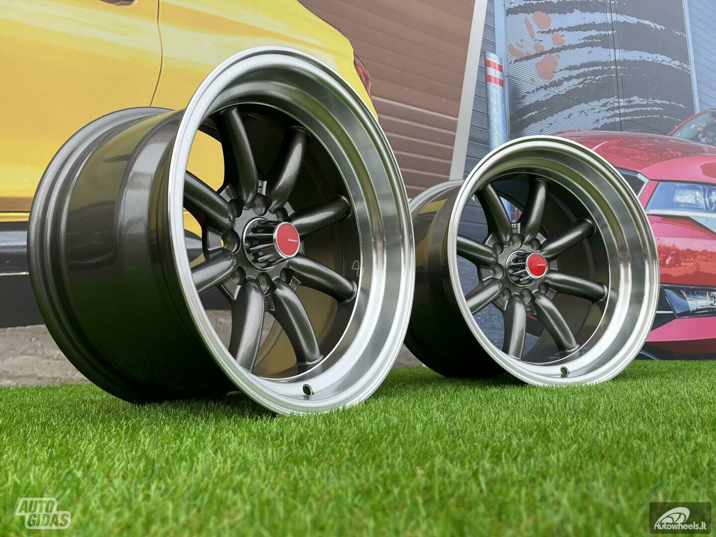 Autowheels Watanabe Rota style Grey lengvojo lydinio R15 ratlankiai