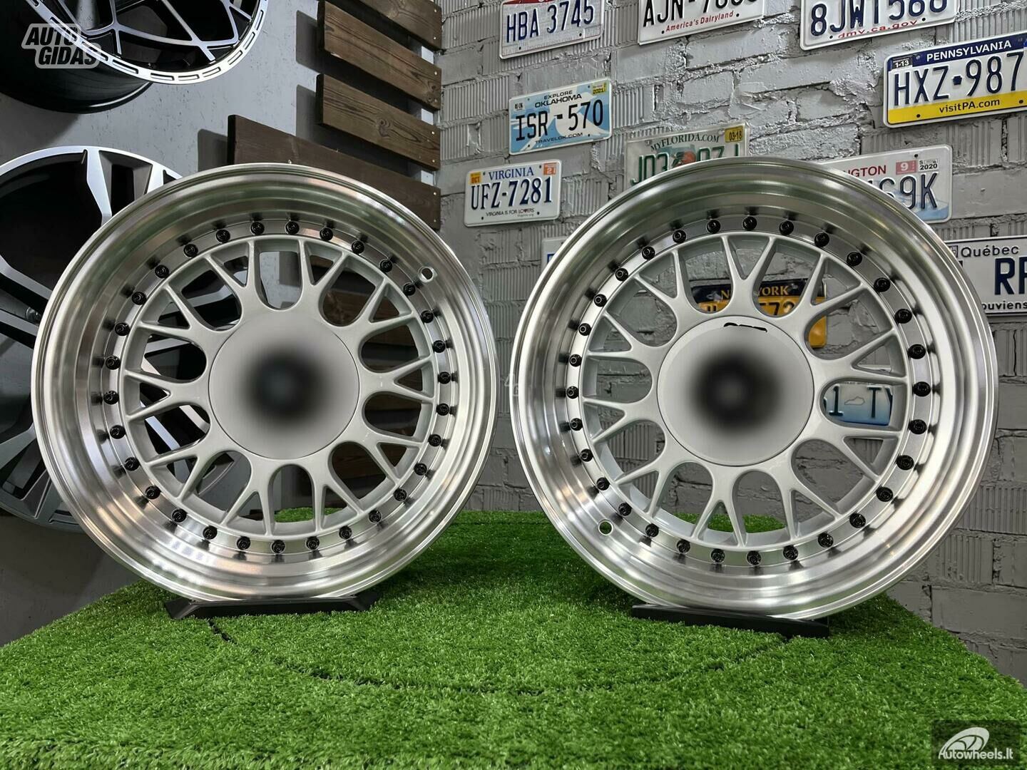 Autowheels BBS LM Style JDM E30 VW Silver lengvojo lydinio R15 ratlankiai